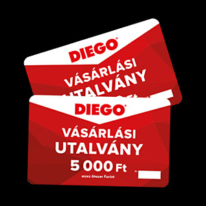 2x5.000 Ft értékű DIEGO utalvány